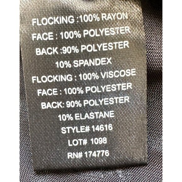 Antthony Studio Midi Dress Women 4 Black Rose Embroidered Bell Sleeve - Picture 7 of 11